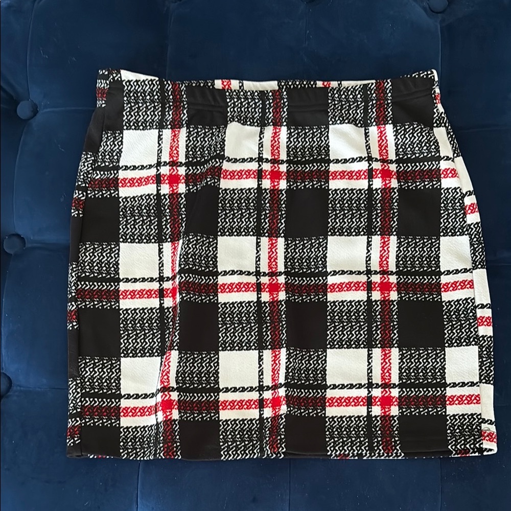 Plaid Black and Red Women's Skirt